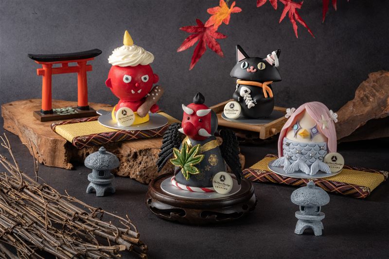 The Nine烘焙坊,打造四款期間限定萬聖節蛋糕,從10月17日至10月31日期間限定販售。(圖/大倉久和提供)