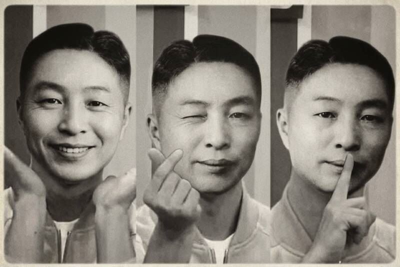 台北市長蔣萬安日前上節目挑戰可愛3連拍,卻遭電視台無預警下達全面封殺令,引爆全網譁然。此舉不僅未止血,反而讓畫面升級成大型迷因,大批網友與名人紛紛利用AI技術惡搞還原,(圖/翻攝自Threads)
