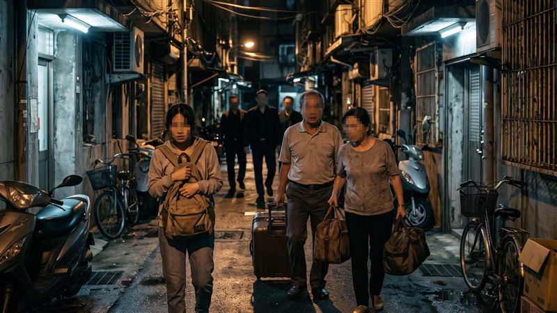 父親因沉迷賭博、欠債,一家四處流浪,地下錢莊常上門,兒子還被押到野外毆打、逼迫喝下污水,飽受恐懼,兒妻子甚至因此流產。(示意圖/AI製圖)
