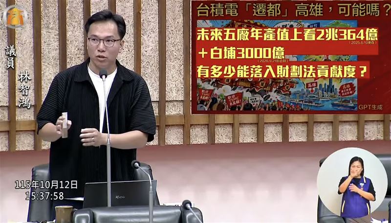 因應財劃法修惡影響，林智鴻籲爭取台積電總部遷高雄！