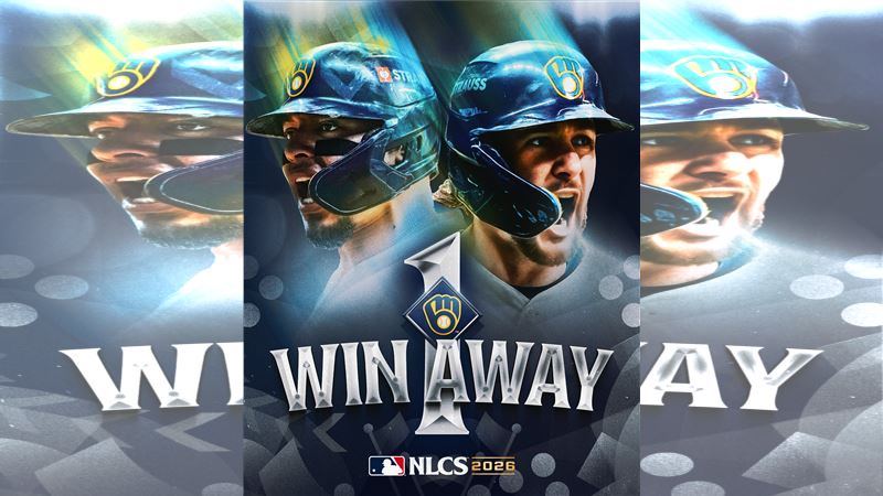 道奇陷入0:3落後,釀酒人只差1勝晉級世界大賽。(圖/翻攝自MLB推特)