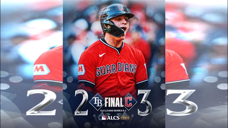 美聯冠軍系列賽G1守護者以3：2擊敗光芒。（圖／翻攝自X平台 @MLB）