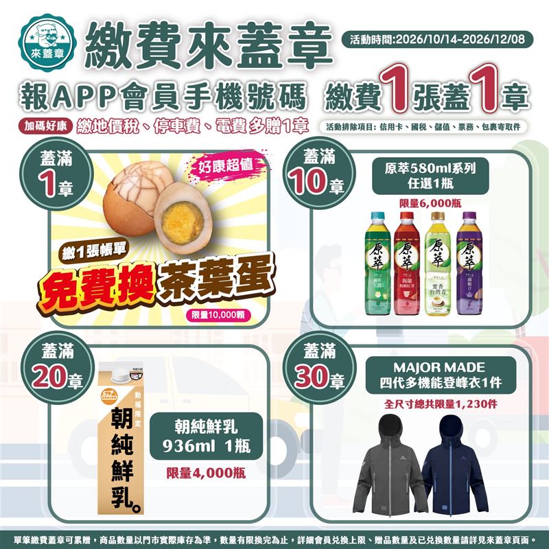 萊爾富推出繳費集章的活動。(圖/取自Threads)