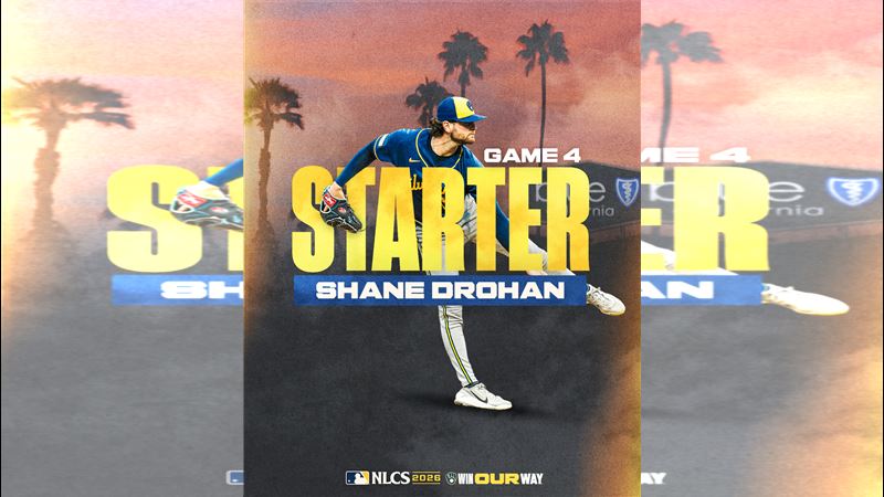 釀酒人先發投手德羅漢(Shane Drohan)國聯冠軍賽G4只投1局退場。(圖/翻攝自釀酒人推特)