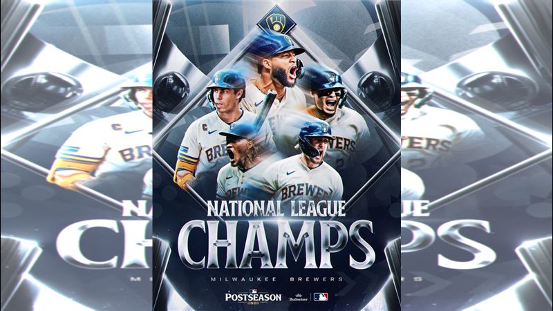 國聯冠軍系列賽G4釀酒人以6：4淘汰道奇。（圖／翻攝自X平台 @MLB）