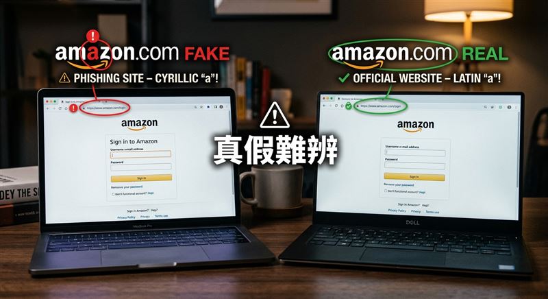 釣魚網站攻擊手法升級,不細看根本看不出來。(示意圖/AI協作)