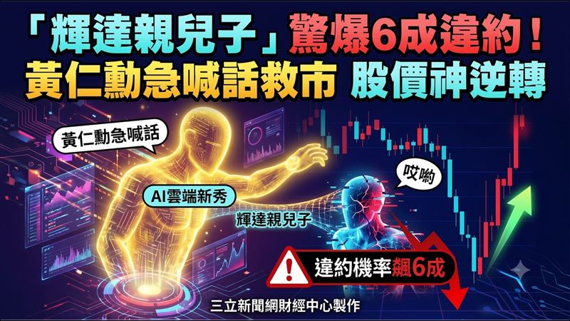 「輝達親兒子」違約機率飆　黃仁勳發聲了