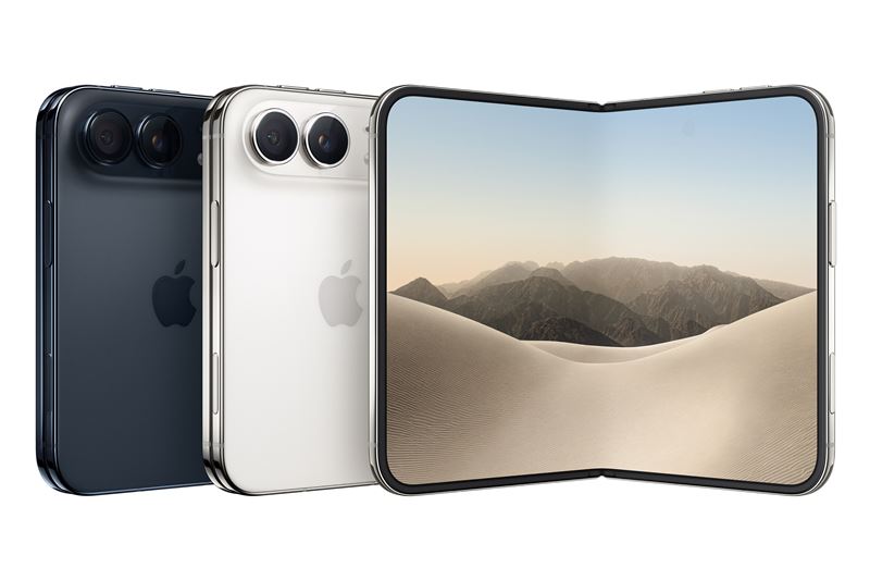 Apple首款摺疊手機iPhone Duo,7.6吋超Retina XDR內螢幕、搭載A20 Pro晶片與專為摺疊螢幕打造的iOS 27。(圖/品牌業者提供)