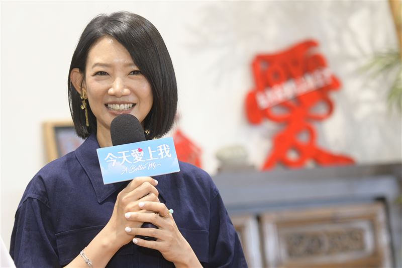 《今天愛上我》吳奕蓉高雄宣傳新戲。(圖/大愛提供)