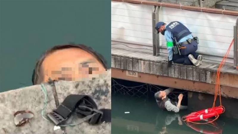 他拍固力果跑跑人！見河裡有人求救嚇壞