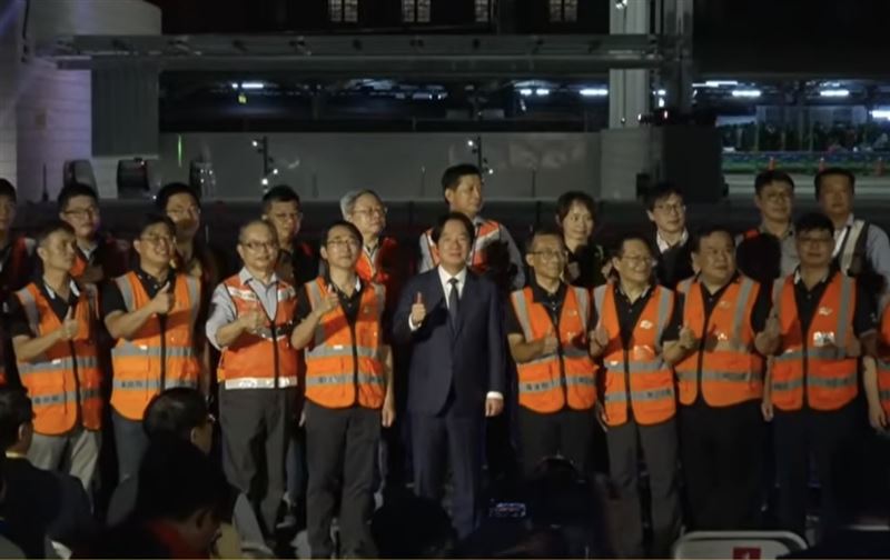 總統賴清德致詞感謝工程團隊。(圖/翻攝畫面)