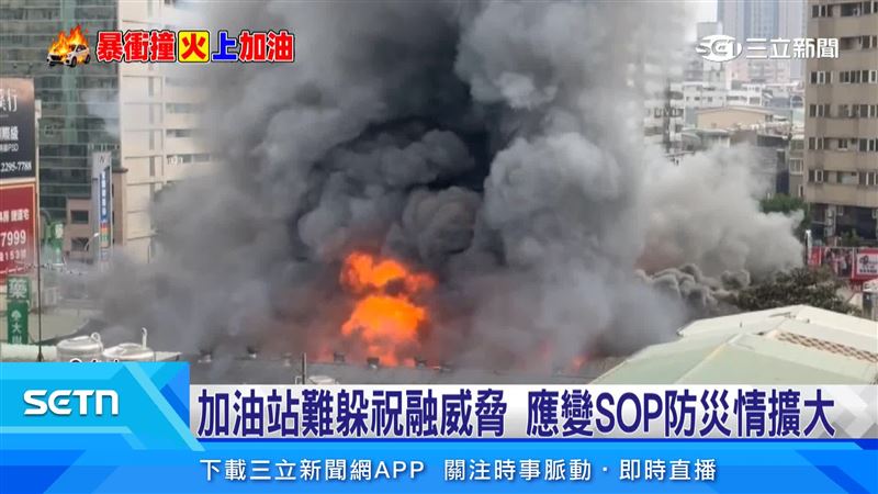 今年1月在台中市區的崇德路發生一起家具行大火,在40公尺以外就有一間加油站