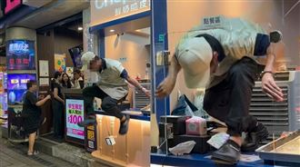 跳窗畫面曝！西門町店員1秒殺出窗打奧客