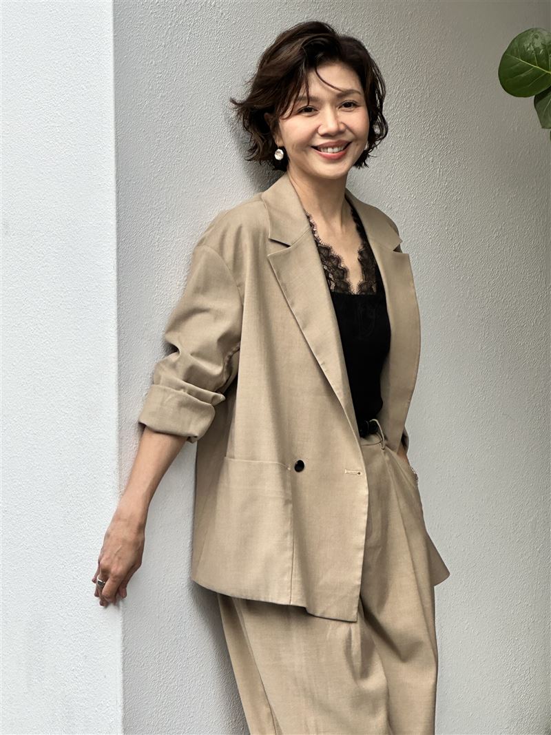 于子育預告將穿排灣族服飾走紅毯。(圖/記者陳柏良攝影)