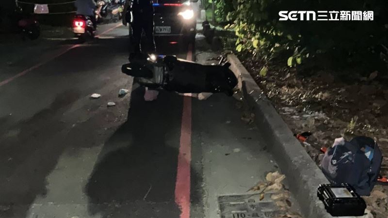 高醫醫師朱志生騎車遇貓竄出,因閃避不及發生碰撞,人車倒地重傷送醫搶救不治。(圖/翻攝畫面)