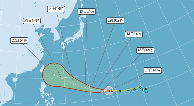 薔琵颱風不排除通過台灣！估「這天」海警