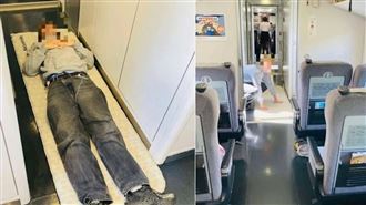 外籍旅客自強號打地鋪佔走道　台鐵回應了