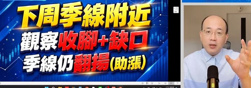 面對大盤急跌回測季線，分析師江國中強調，真正波段止跌需要滿足兩大技術與籌碼訊號。（圖／翻攝自YouTube）