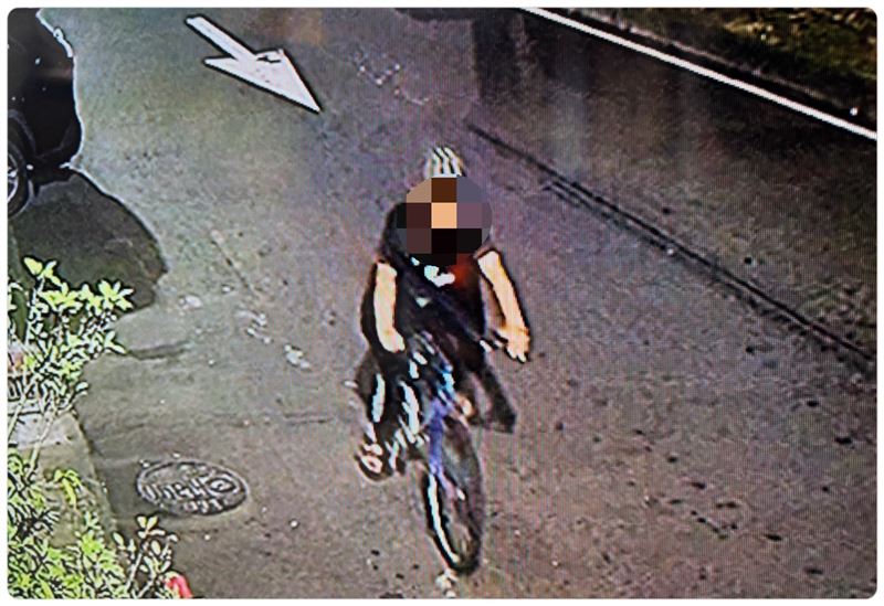 陳姓老翁殺人後先騎腳踏車離開現場,到公共廁所洗血衣滅證。(圖/翻攝畫面)