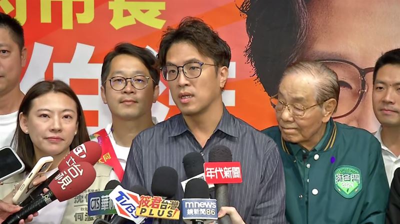 民進黨台北市長參選人沈伯洋出席扶輪之友後援會(圖/翻攝畫面)