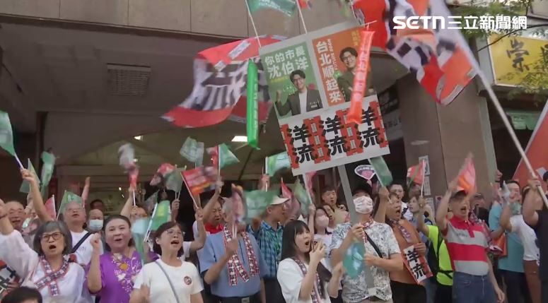 沈伯洋家族應援團。(圖/翻攝畫面)