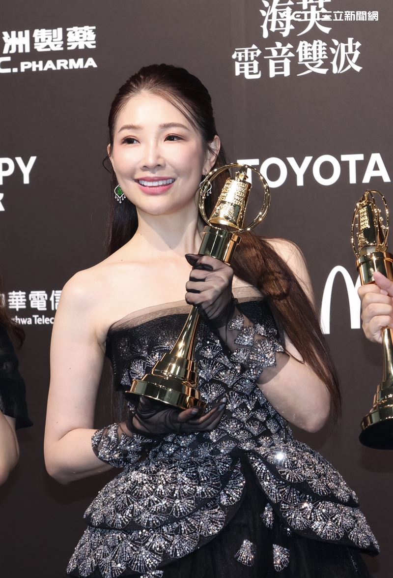 林書煒上台致詞感謝眾人與老公的一路陪伴。(圖/記者田俊彥攝影)