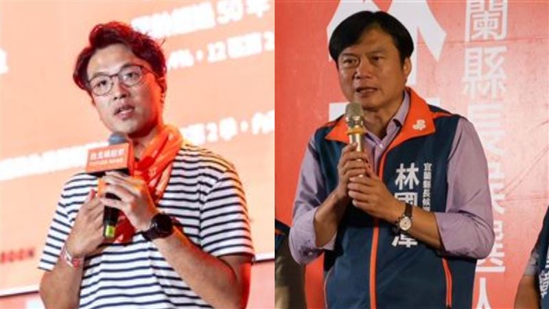 沈伯洋透過影片支持宜蘭縣長候選人林國漳。（組合圖／資料照）