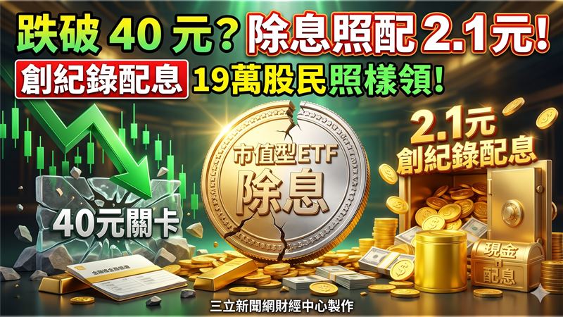 00922重挫6%！ 配息2.1元　入帳日曝