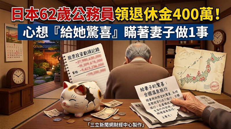 400萬退休金想錢滾錢　他瞞妻猛衝一波
