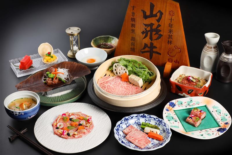 日山 割烹壽喜燒慶祝登台週年，特別推出「頂級山形牛全牛宴」。(圖／日山 割烹壽喜燒提供）