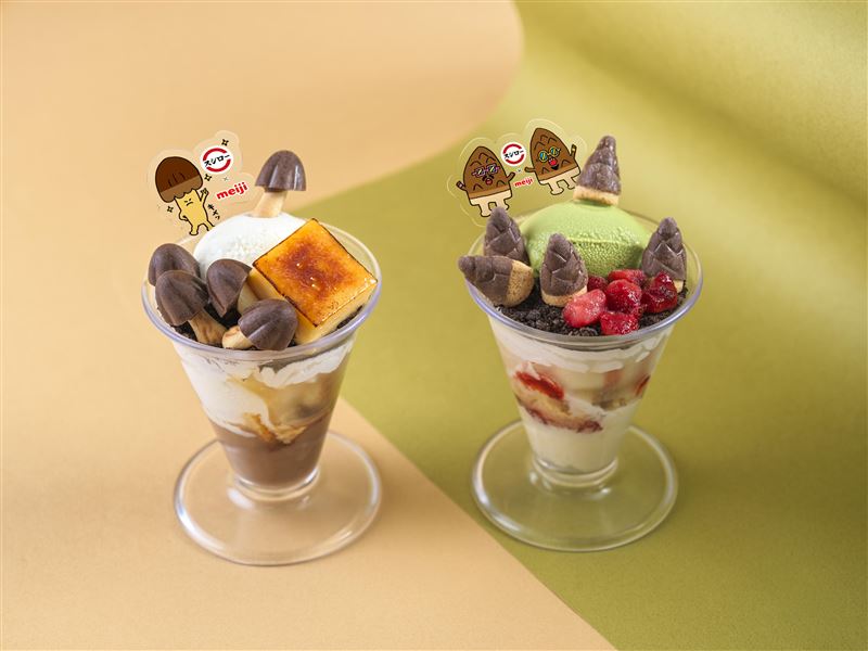 壽司郎 x 明治聯名聖代。(圖/品牌業者提供)