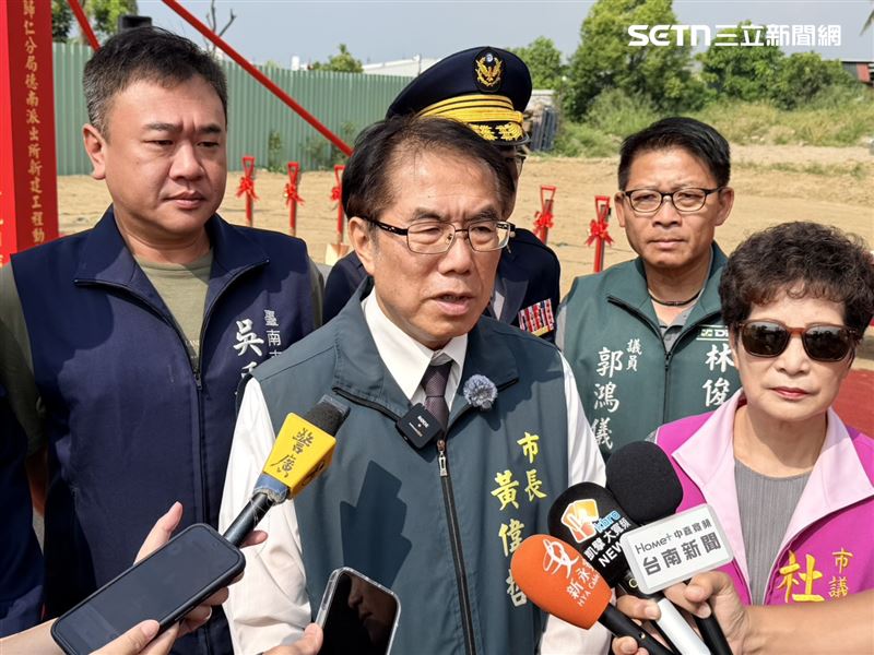 砸9400萬華麗升級!台南「德南派出所」動土,黃偉哲:警力將擴充至25人。(圖/記者林昱孜攝影)