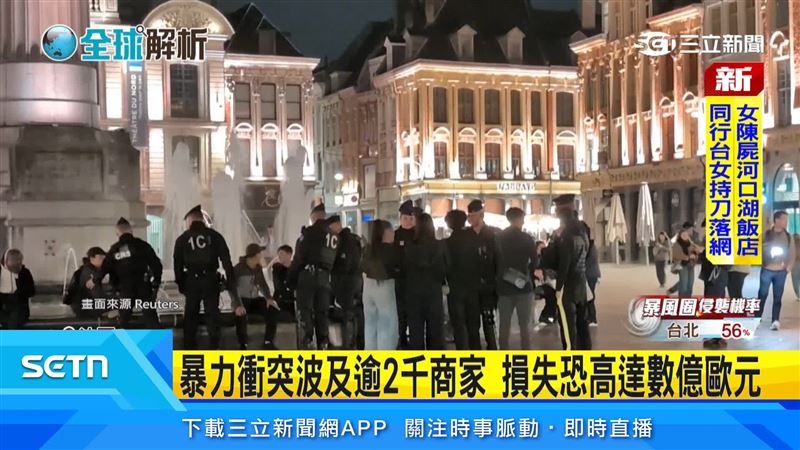 法國城市實施局部宵禁。(圖/路透社)