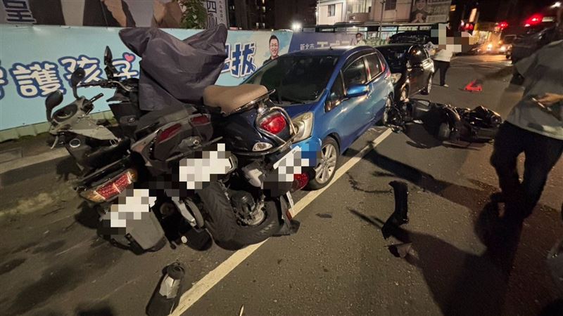 開阿法毒駕撞11車逃　警逮人查獲喪屍毒