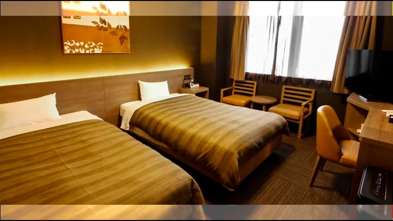 爆出命案的飯店房間，內部裝潢設施曝光。（圖／翻攝自Hotel Route-Inn官網）