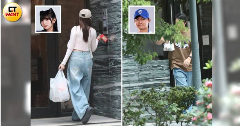 統一獅啦啦隊員瑟七與富邦悍將投手李東洺進出同個住所，疑似已進階同居關係。（圖／本刊攝影組）