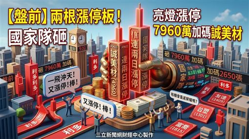 兩根漲停板！國家隊砸7960萬加碼「這檔」
