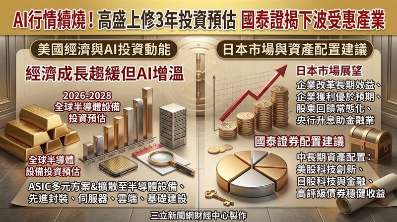 高盛上修3年投資　國泰證揭下波受惠產業