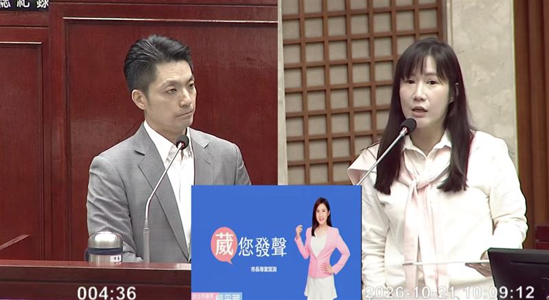 柳采葳追問是否11月12日請假進入選戰模式,蔣萬安點頭回應對(圖/翻攝畫面)