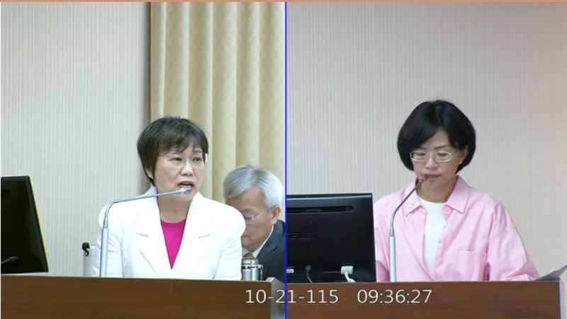 內政部長劉世芳今(21)日接受民進黨立委蘇巧慧質詢。(圖/翻攝立法院IVOD)