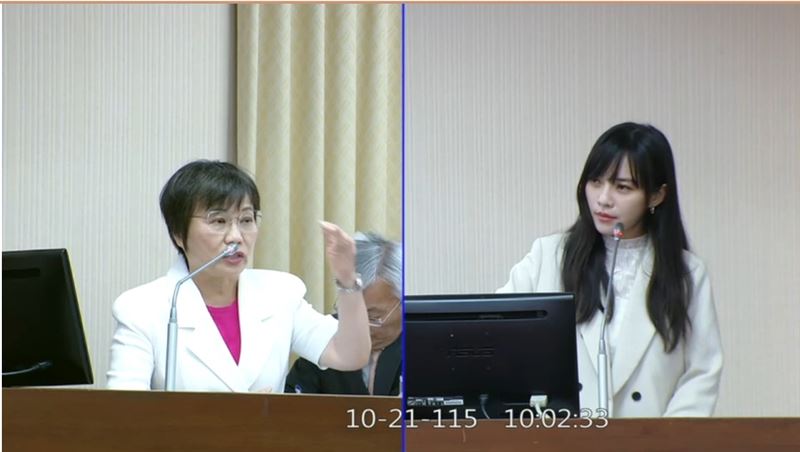 內政部長劉世芳今(21)日接受民進黨立委黃捷質詢。(圖/翻攝立法院IVOD)