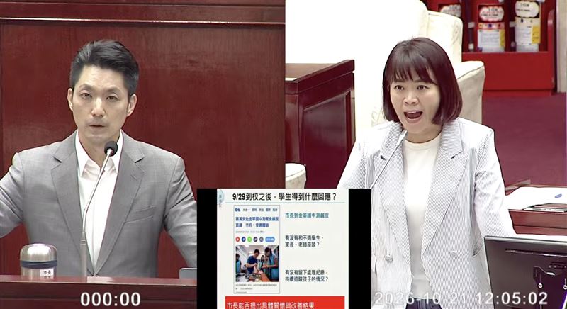 簡舒培氣炸轟蔣萬安,「拉肚子的是金華國中的學生,不是簡舒培!」(圖/翻攝畫面)