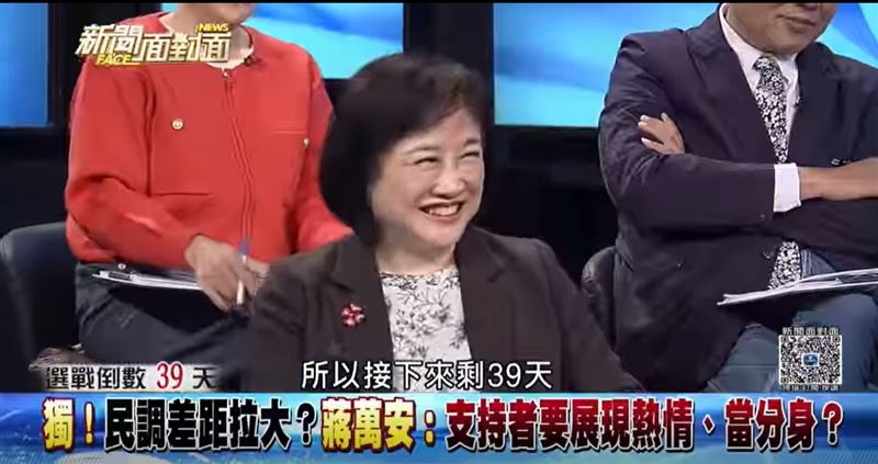 資深媒體人陳敏鳳脫口問蔣萬安:「所以你不會丟甘蔗了?」,讓現場來賓瞬間笑翻。(圖/翻攝自Youtube)