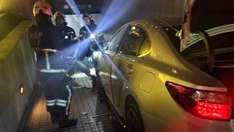 淡水社區停車場事故！65歲保全遭撞捲車底