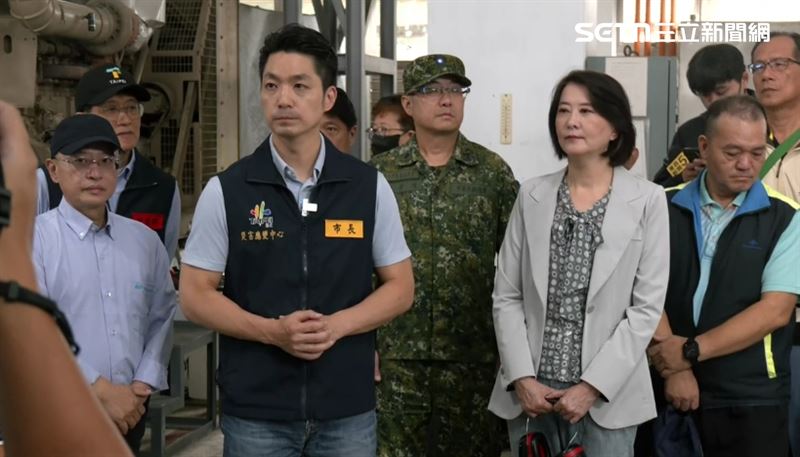 蔣萬安視察長安抽水站（圖／記者陳思妤攝影）