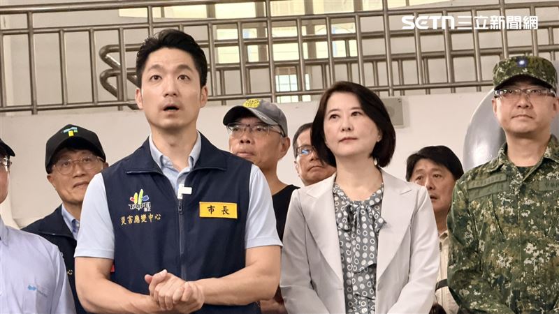 蔣萬安視察長安抽水站（圖／記者陳思妤攝影）