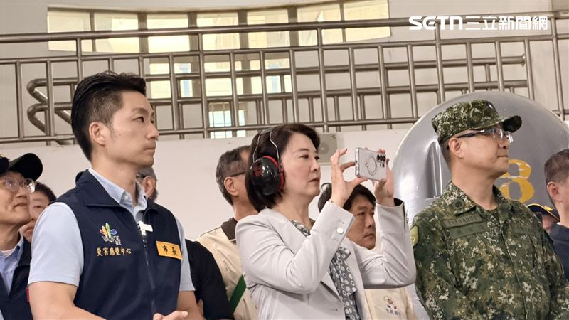 蔣萬安視察長安抽水站(圖/記者陳思妤攝影)