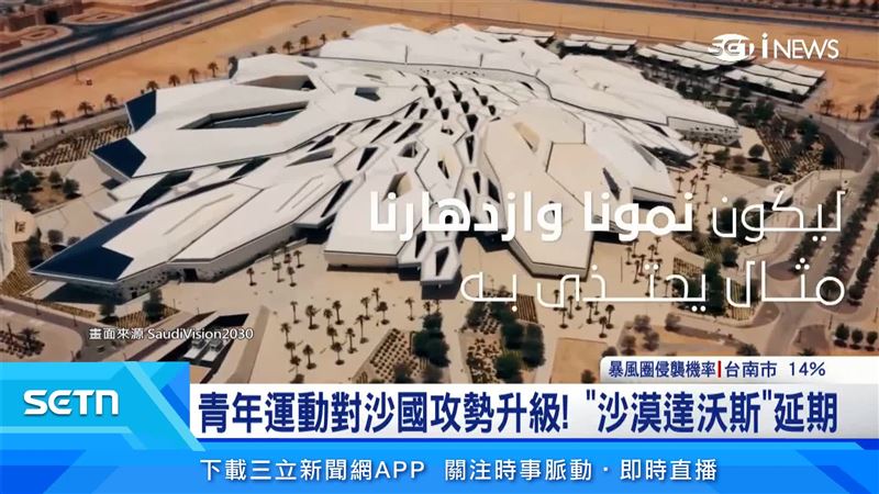 原訂10月26日舉行的「沙漠達沃斯」大會，被迫延期到2027年，使得沙國「2030年願景」進度大為受挫。（圖／翻攝自YouTube-SaudiVision2030頻道）