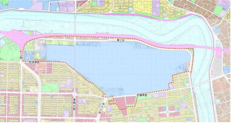 北市府重新貼出新稿，說明「松機遷建」後的AI園區範圍。（圖／翻攝自台北市政府官網）