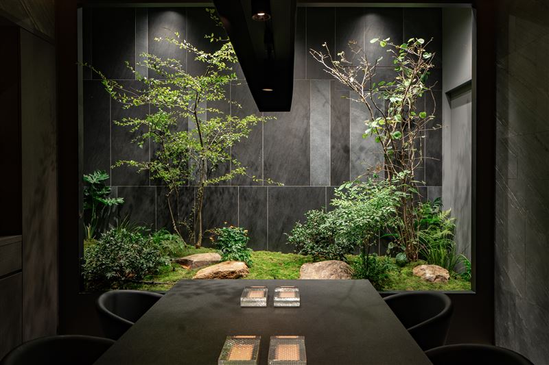 元一新竹-包廂庭園造景。(圖/品牌業者提供)